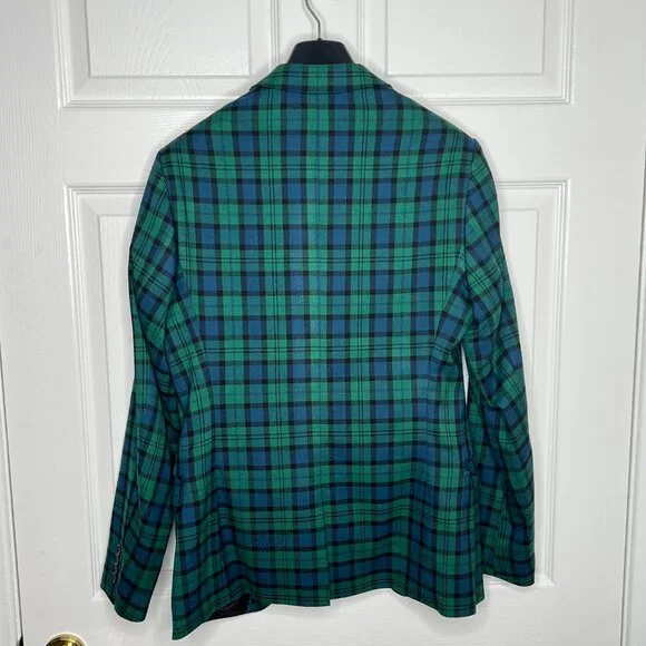 ASOS Green and Blue Plaid Blazer - Picture 6 of 7